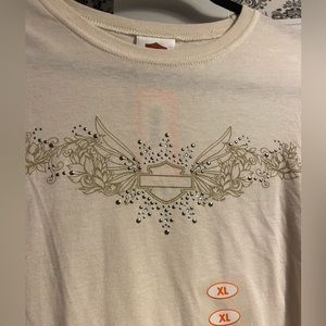 Harley Davidson XL Tee with Rhinestones on front NWT